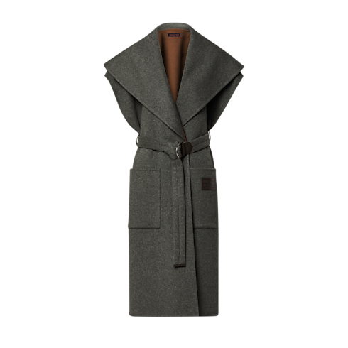 Shawl Collar Sleeveless Wrap Coat in Women's Ready-to-Wear Coats and Jackets collections by Louis Vuitton (Product zoom)
