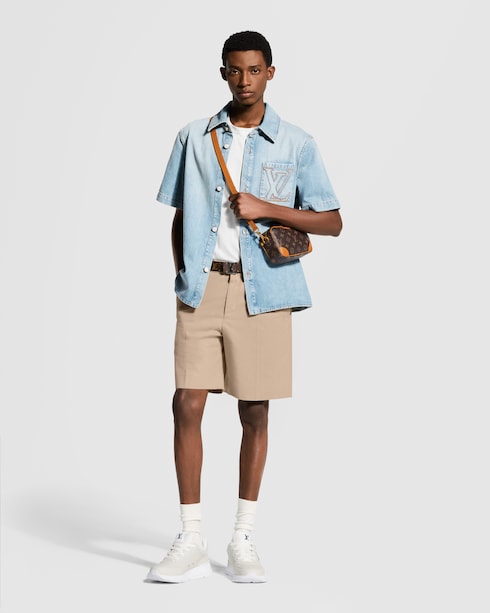 Short-Sleeved Denim Shirt in Men's Ready-to-Wear Shirts collections by Louis Vuitton