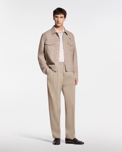 Short-Sleeved Jacquard Shirt in New's For Men New Formal collections by Louis Vuitton