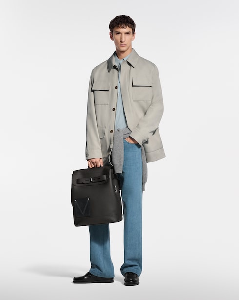 Silk-Blend Denim Pants in New's For Men LV Trunk Edition collections by Louis Vuitton