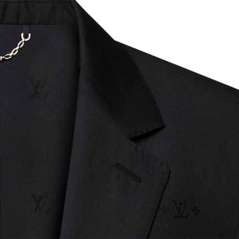Single-Breasted Jacquard Gaston Jacket in Men's New In Men } collections by Louis Vuitton (Product zoom)