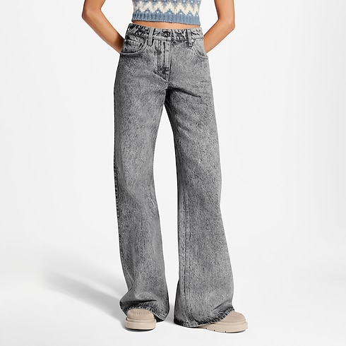 Stonewashed Flare Jeans in Women's Ready-to-Wear Pants and Shorts collections by Louis Vuitton (Product zoom)
