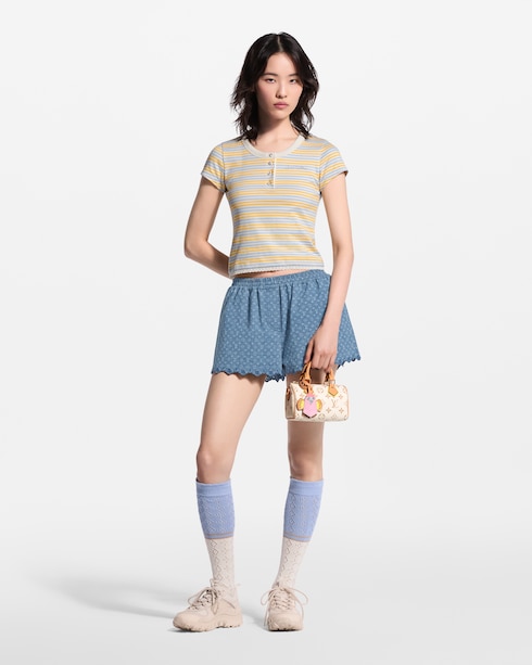 Striped Jersey Henley T-shirt in Women's Ready-to-Wear Tops collections by Louis Vuitton
