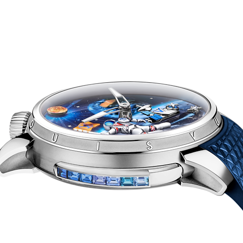 Tambour Galactique, Manual, 46.7mm, Titanium and White Gold in Watches's All Watches } collections by Louis Vuitton (Product zoom)