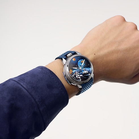 Tambour Galactique, Manual, 46.7mm, Titanium and White Gold in Watches's All Watches } collections by Louis Vuitton (Product zoom)