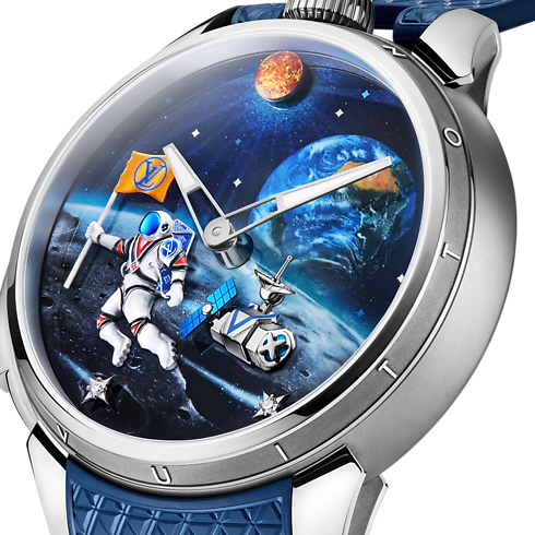 Tambour Galactique, Manual, 46.7mm, Titanium and White Gold in Watches's All Watches } collections by Louis Vuitton (Product zoom)