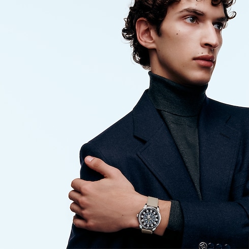 Tambour Taiko Spin Time Air Antipode, Automatic, 42.5mm, White gold in Watches's All Watches } collections by Louis Vuitton (Product zoom)
