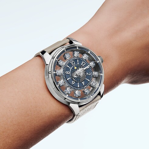 Tambour Taiko Spin Time Air Antipode, Automatic, 42.5mm, White gold in Watches's All Watches } collections by Louis Vuitton (Product zoom)