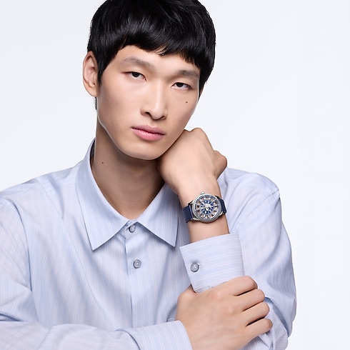 Tambour Spin Time Air Antipode, Automatic, 42.5mm, White gold in Watches's All Watches } collections by Louis Vuitton (Product zoom)