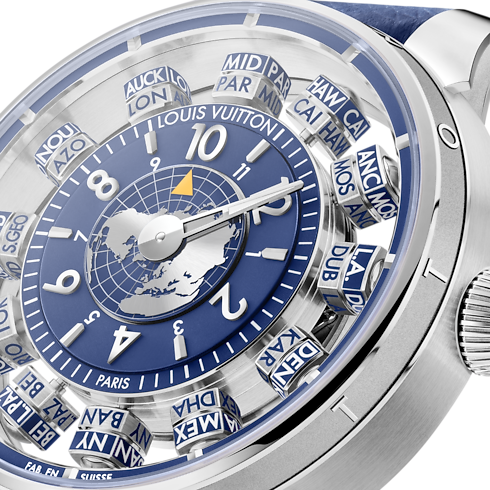 Tambour Spin Time Air Antipode, Automatic, 42.5mm, White gold in Watches's All Watches } collections by Louis Vuitton (Product zoom)