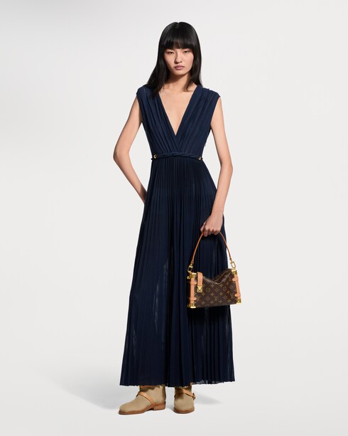 Twist Belt Pleated Dress in Women's Ready to Wear Dresses collections by Louis Vuitton